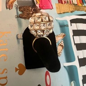 Kate spade limited addition disco ball statement ring with original duster bag.